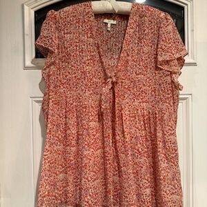 Joie Silk Pintuck Blouse, Large